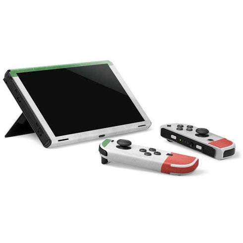 Italy Flag Distressed Nintendo Switch OLED (2021) Skin